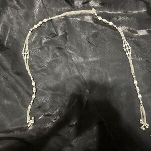 Elegant Silver Beaded Necklace